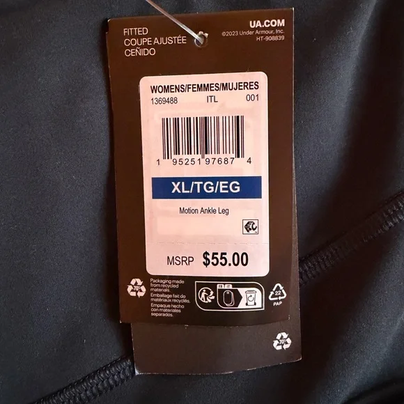 Under Armour Women's  Black Leggings - Picture 4 of 5